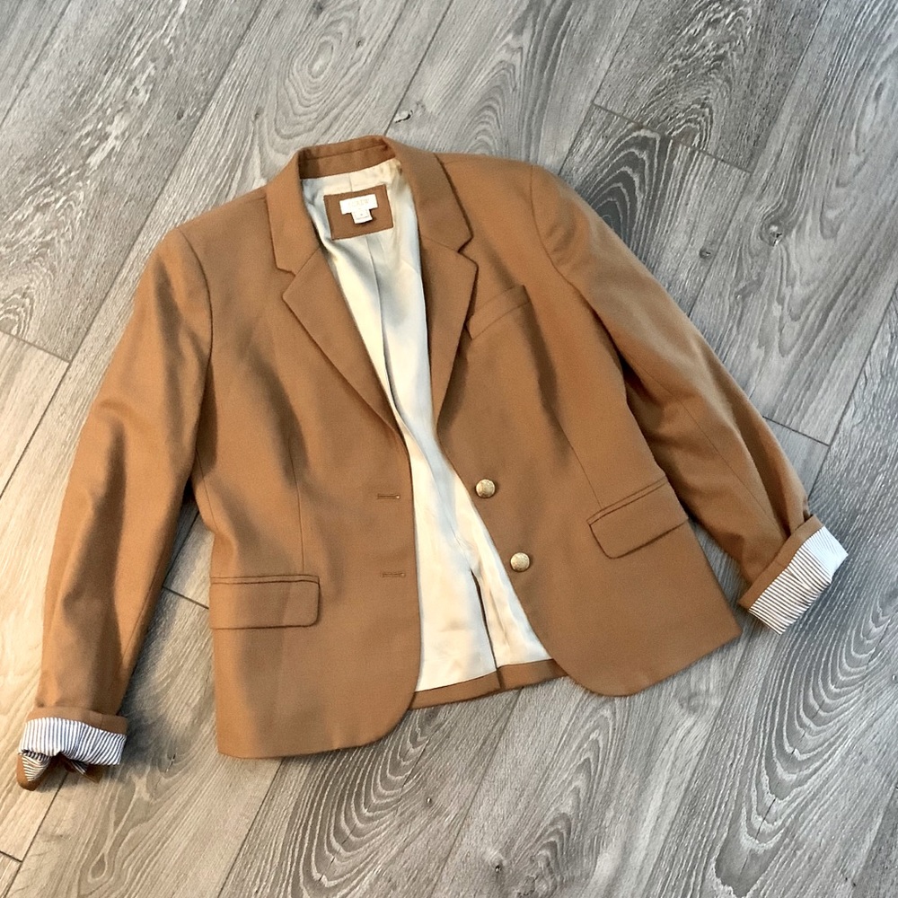 J Crew Camel Schoolboy Blazer